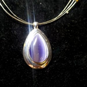 Light purple cats eye necklace